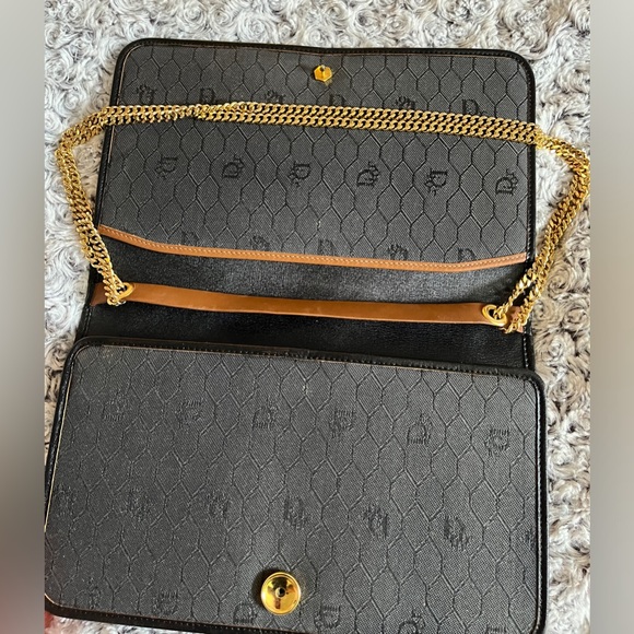 CHRISTIAN DIOR Vintage Monogram Crossbody Purse Signature Shoulder Bag Clutch CD - Picture 6 of 15